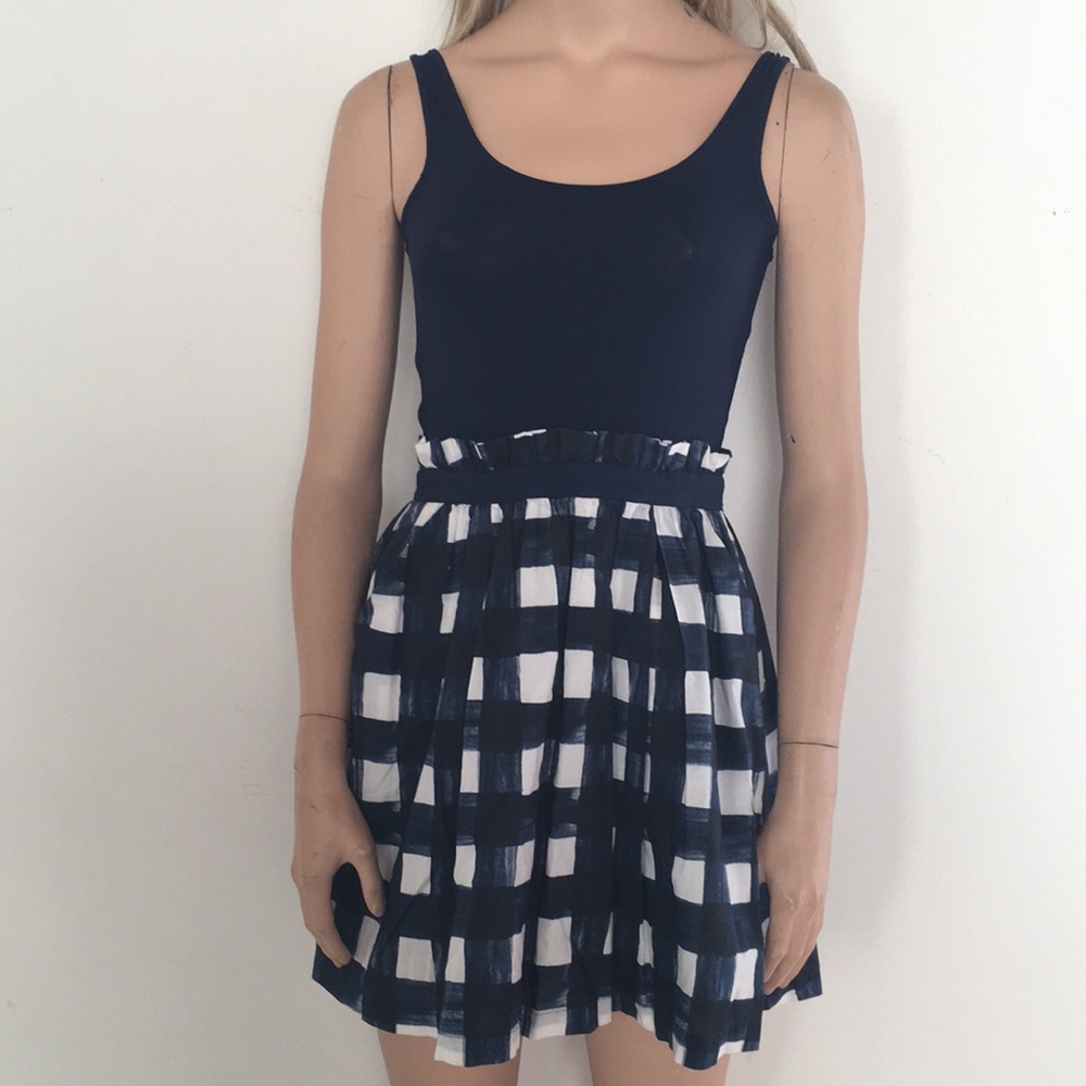 Adorable VS "Pink" Navy Tank Plaid Bottom Dress